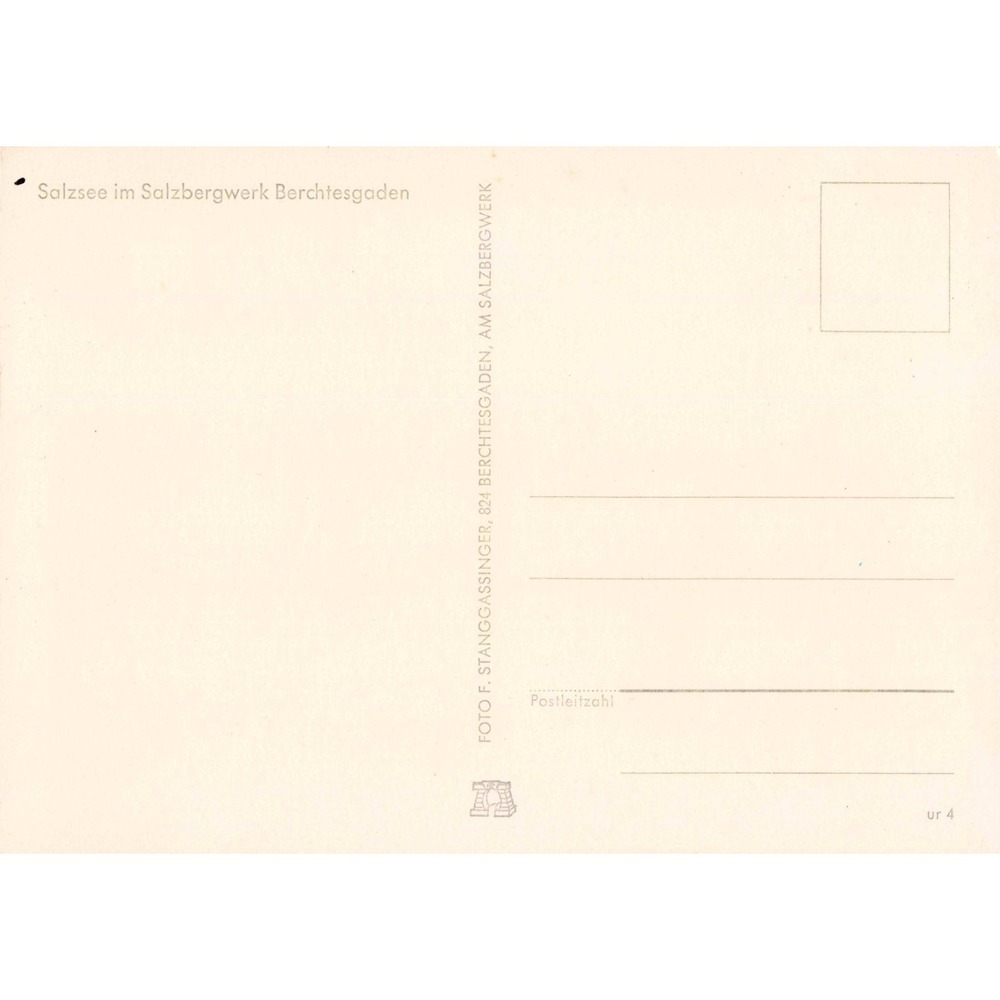 Vintage Salzsee Salzbergwerk Berchtesgaden Salt Mine Germany Postcard F. Stang - Picture 2 of 2